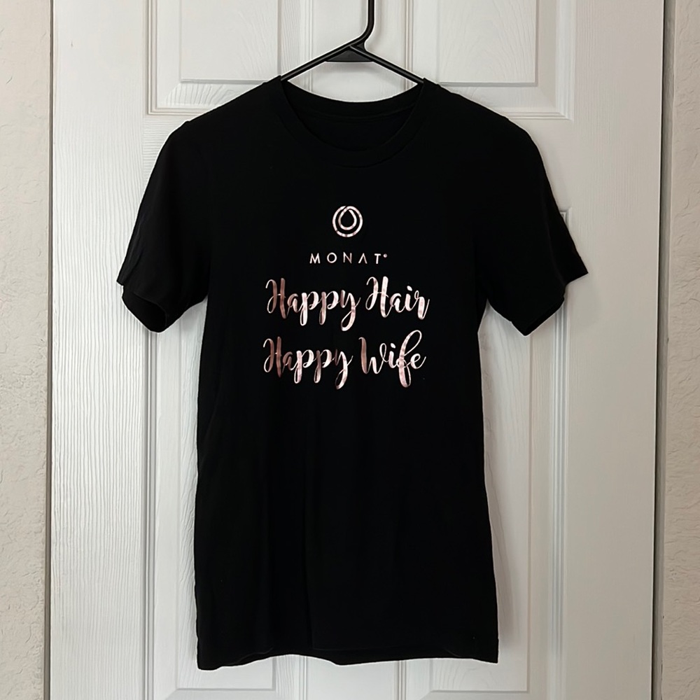 Monat Tshirt / black / small / Happy Hair Happy Wife